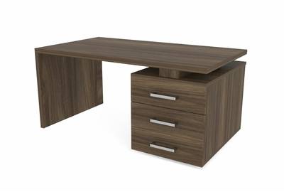 Стол на опорной тумбе 3 ящика (правый) Norman NR160T3D