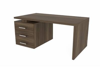 Стол на опорной тумбе 3 ящика (левый) Norman NR160T3G