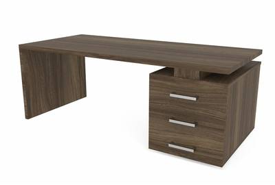 Стол на опорной тумбе 3 ящика (правый) Norman NR200T3D