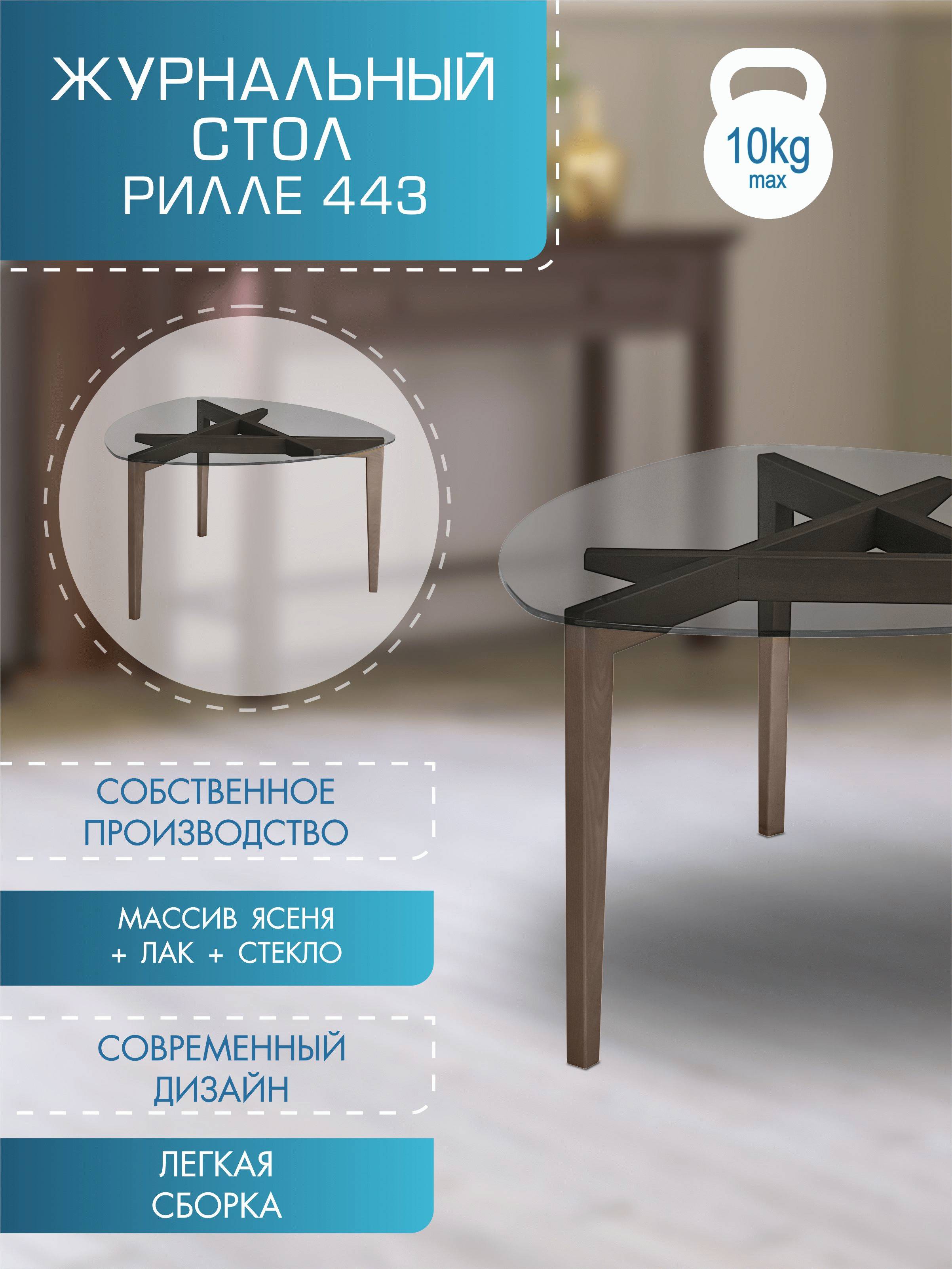 Стол журнальный Рилле 443 шимо/графит
