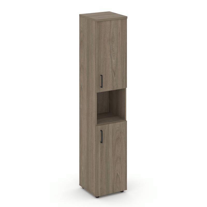 Style Project Шкаф высокий узкий SN.STU.E-107(R) Вяз Благородный/Черный Ручки 400*400*1982