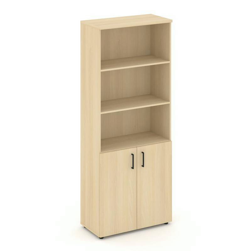 Style Project Шкаф высокий широкий SN.STS-101 Акация Лорка/Черный Ручки 796*400*1982