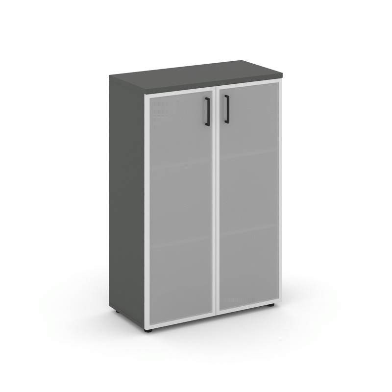 Style Project Шкаф средний широкий SN.STS-206 Антрацит/Сатин/Черный Ручки 796*400*1203