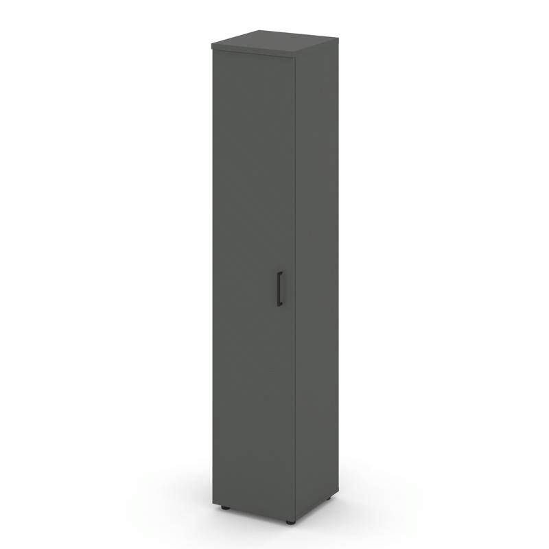 Style Project Шкаф высокий узкий унив. SN.STU.E-108 Антрацит/Черный Ручки 400*400*1982