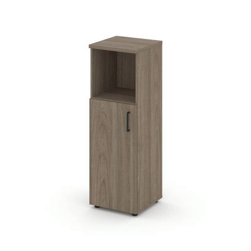 Style Project Шкаф средний узкий SN.STU.E-201(L) Вяз Благородный/Черный Ручки 400*400*1203