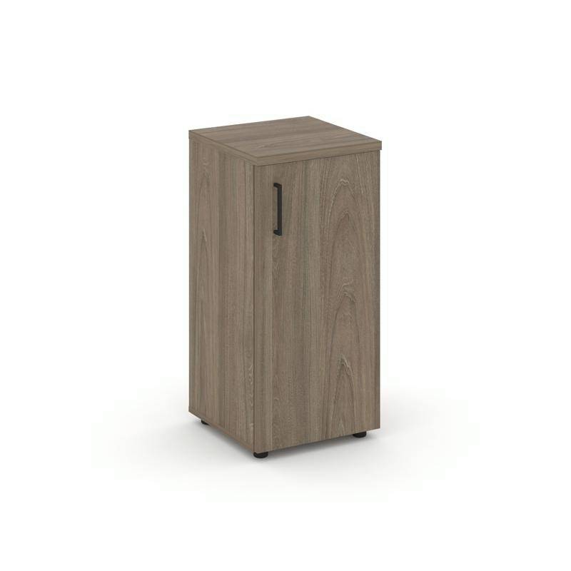 Style Project Шкаф низкий узкий SN.STU.E-301(R) Вяз Благородный/Черный Ручки 400*400*833