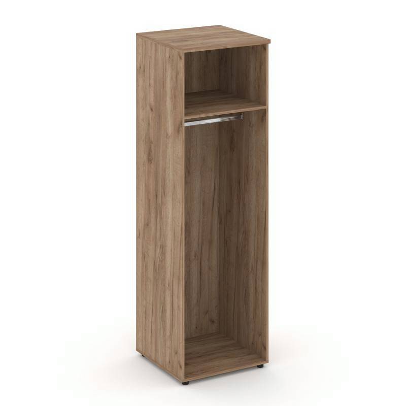 Style Project Гардероб узкий глубокий SN.GB.E-002 Дуб Табак/Черный Ручки 600*600*1982