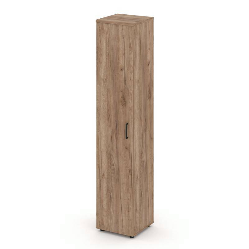 Style Project Шкаф высокий узкий унив. SN.STU.E-108 Дуб Табак/Черный Ручки 400*400*1982