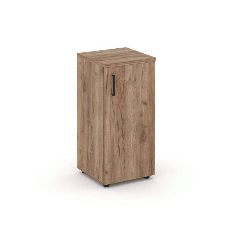 Style Project Шкаф низкий узкий SN.STU.E-301(R) Дуб Табак/Черный Ручки 400*400*833