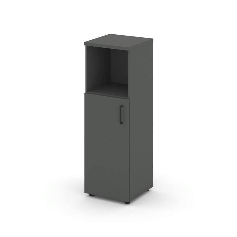 Style Project Шкаф средний узкий SN.STU-201(L) Антрацит/Черный Ручки 400*400*1203