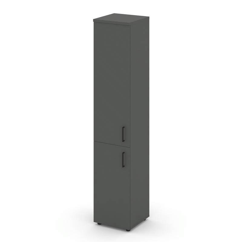 Style Project Шкаф высокий узкий SN.STU.E-104(L) Антрацит/Черный Ручки 400*400*1982