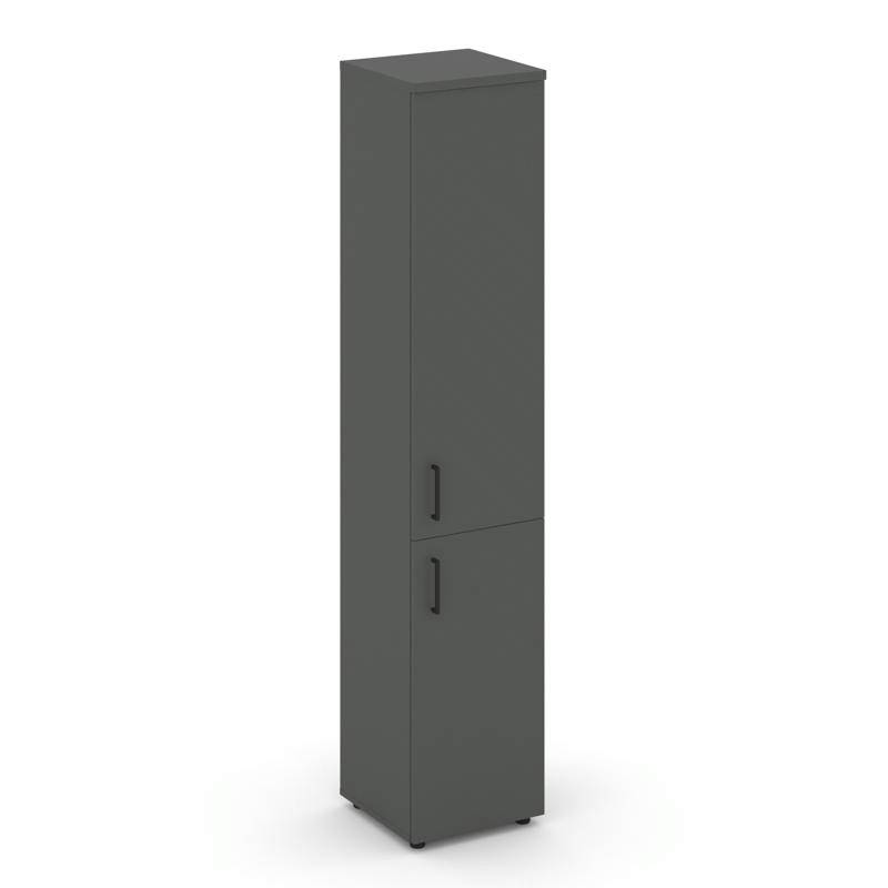 Style Project Шкаф высокий узкий SN.STU-104(R) Антрацит/Черный Ручки 400*400*1982