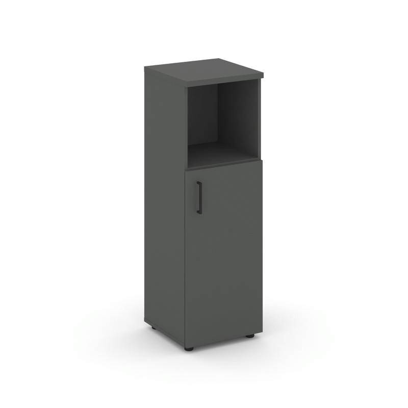 Style Project Шкаф средний узкий SN.STU-201(R) Антрацит/Черный Ручки 400*400*1203