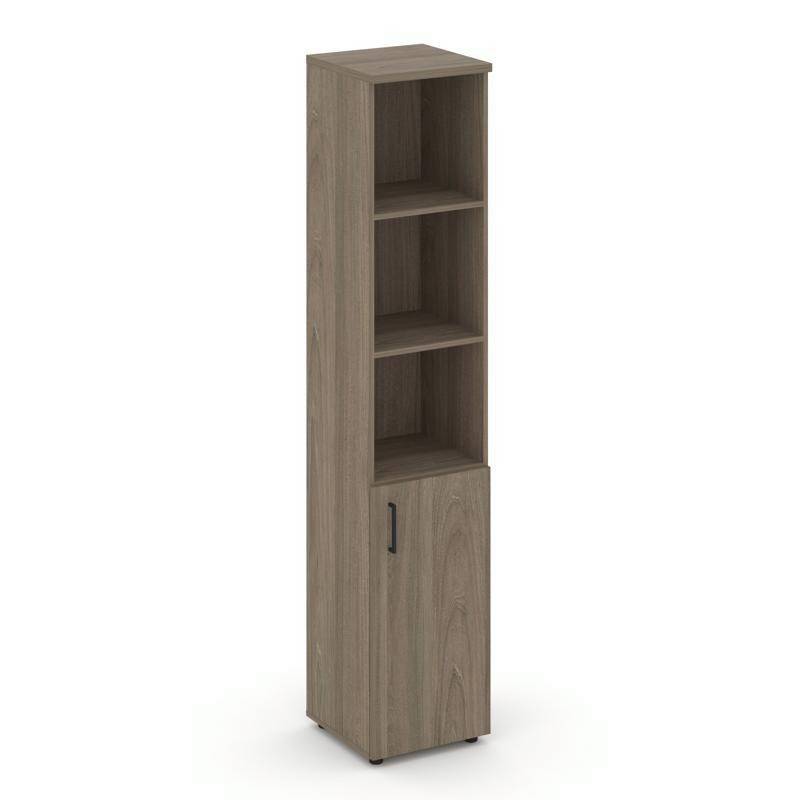 Style Project Шкаф высокий узкий SN.STU-101(R) Вяз Благородный/Черный Ручки 400*400*1982