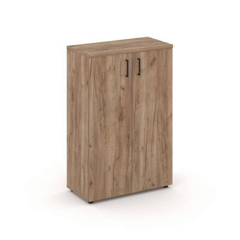 Style Project Шкаф средний широкий SN.STS.E-204 Дуб Табак/Черный Ручки 796*400*1203