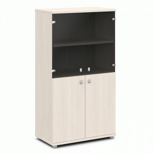 Шкаф со стеклом средний 820х440х1490 V-664_Дуб Кобург