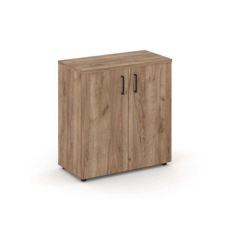 Style Project Шкаф низкий широкий SN.STS.E-301 Дуб Табак/Черный Ручки 796*400*833