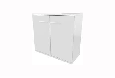 STEEL Шкаф низкий, двери распашные 700х420х760, белый