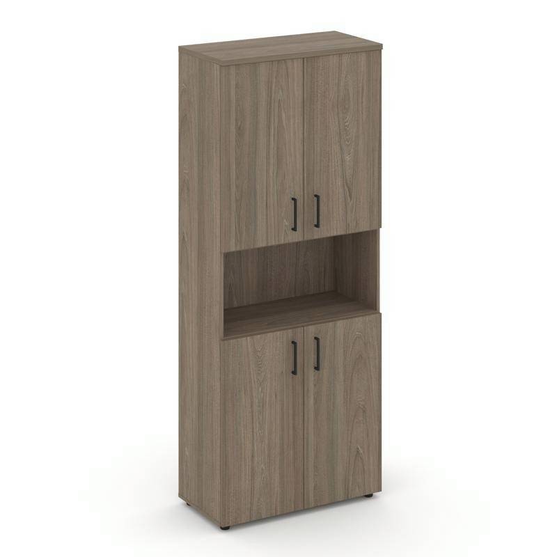 Style Project Шкаф высокий широкий SN.STS-107 Вяз Благородный/Черный Ручки 796*400*1982