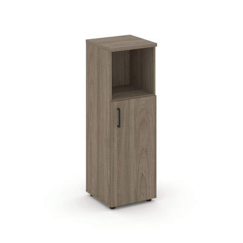 Style Project Шкаф средний узкий SN.STU.E-201(R) Вяз Благородный/Черный Ручки 400*400*1203