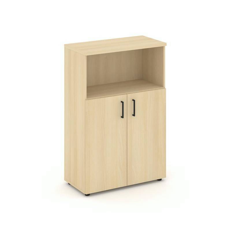Style Project Шкаф средний широкий SN.STS.E-201 Акация Лорка/Черный Ручки 796*400*1203