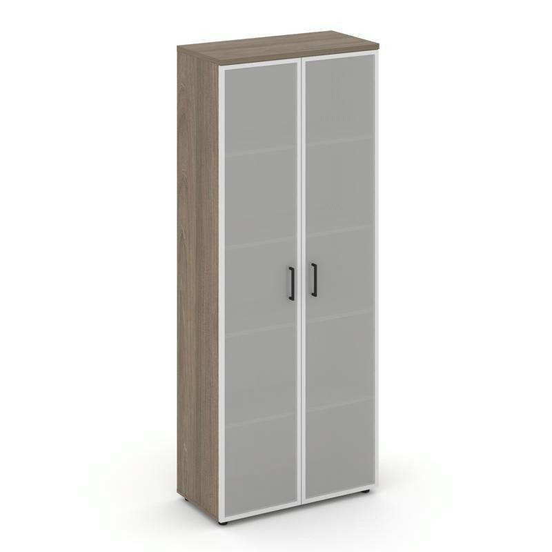 Style Project Шкаф высокий широкий SN.STS-109 Вяз Благородный/Сатин/Черный Ручки 796*400*1982