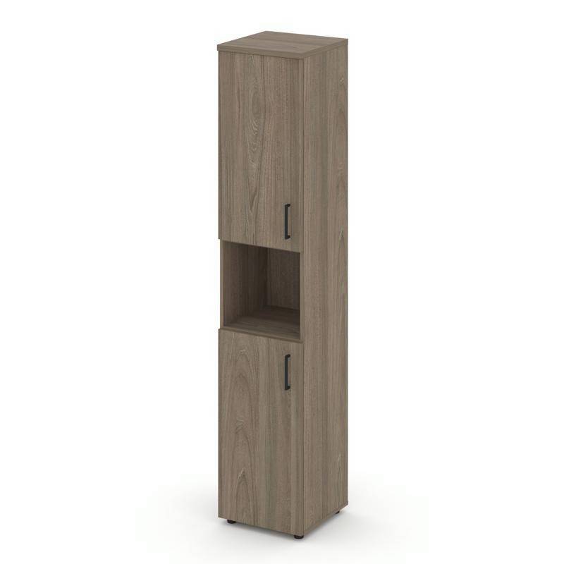 Style Project Шкаф высокий узкий SN.STU.E-107(L) Вяз Благородный/Черный Ручки 400*400*1982