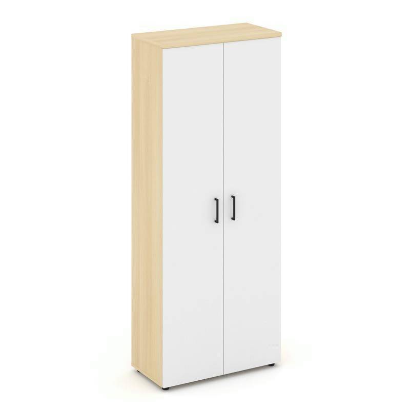 Style Project Шкаф высокий широкий SN.STS.E-108 Акация Лорка/Белый/Черный Ручки 796*400*1982