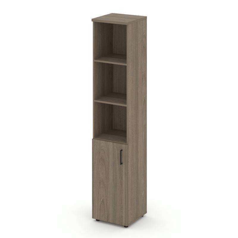 Style Project Шкаф высокий узкий SN.STU.E-101(L) Вяз Благородный/Черный Ручки 400*400*1982