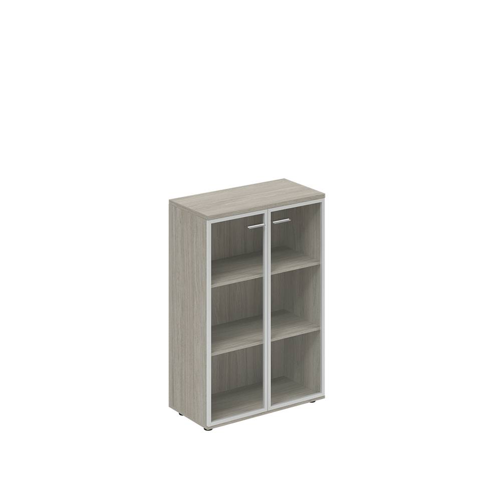 Шкаф средний 800х400х1200 со стеклом, з.ст HDF