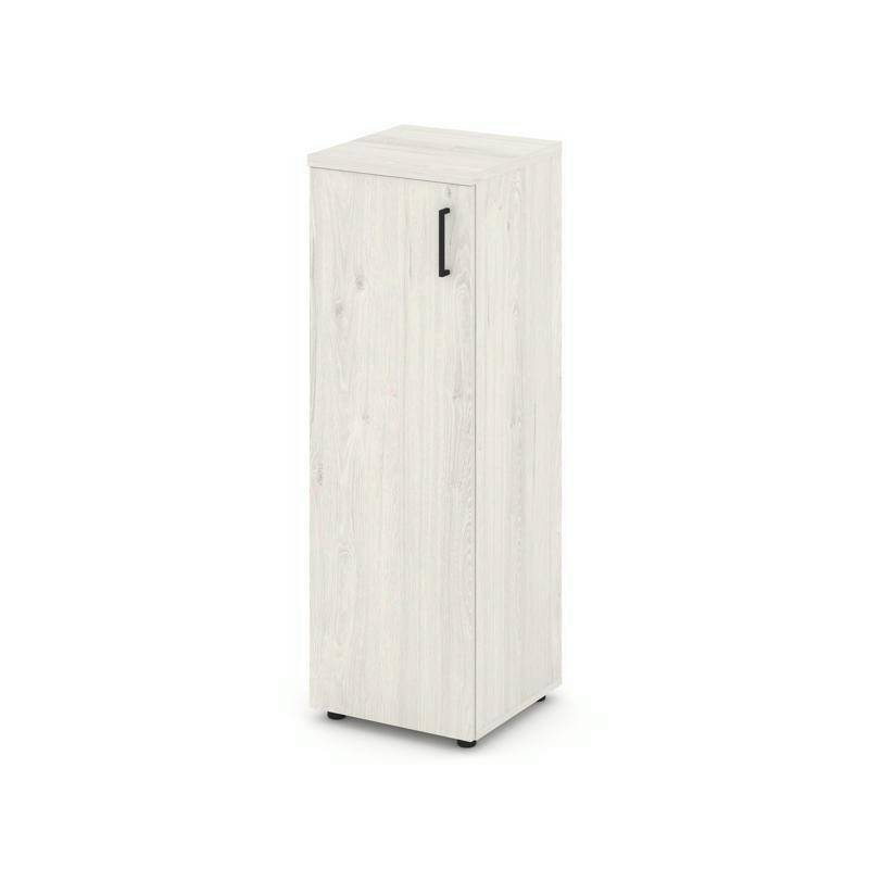 Style Project Шкаф средний узкий SN.STU.E-204(L) Дуб Наварра/Черный Ручки 400*400*1203