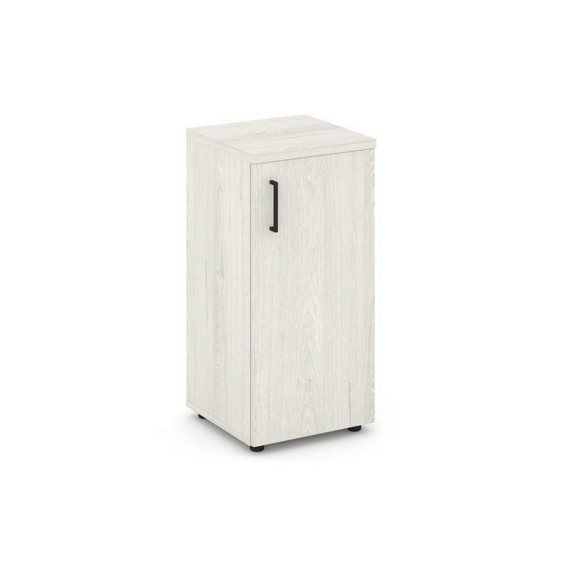 Style Project Шкаф низкий узкий SN.STU.E-301(R) Дуб Наварра/Черный Ручки 400*400*833