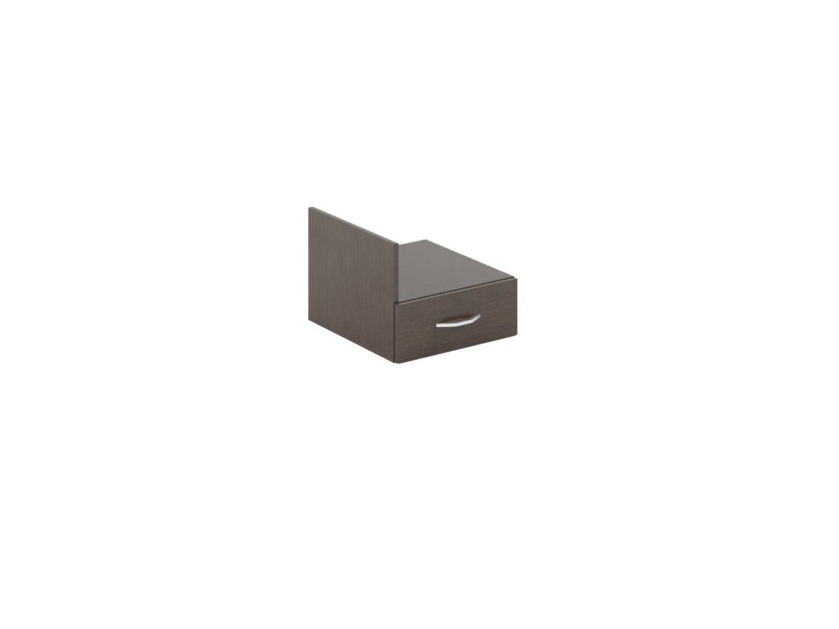 Тумба подвесная с 1-м ящ. SC-1V Легно темный 412*450*323(163) SIMPLE