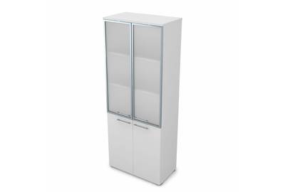Шкаф высокий со стеклом Gloss line 9НШ.005.19