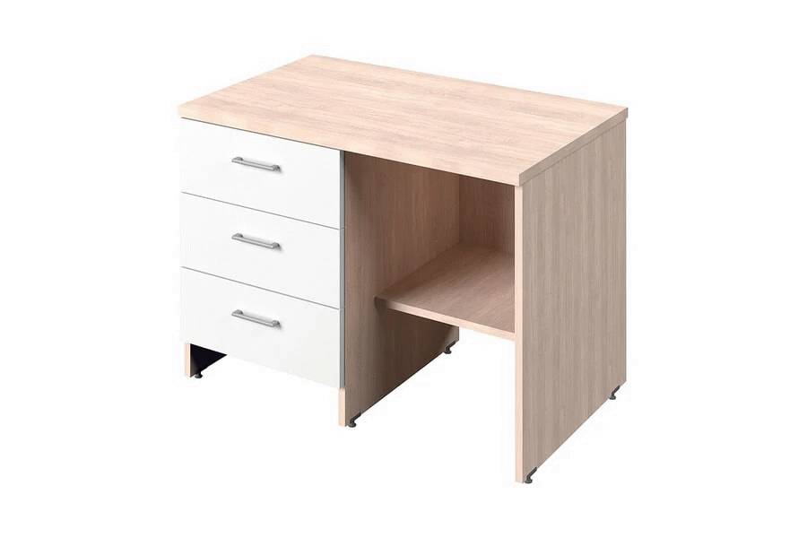 Греденция с 3 ящиками и нишей под канцелярские папки, левая Public comfort metal С-290л