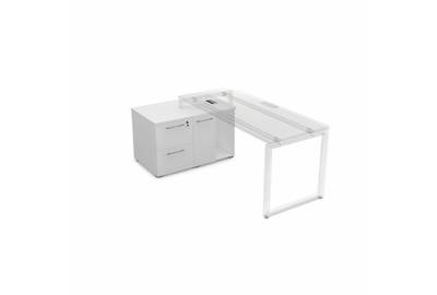 Тумба с двумя ящиками и дверкой Gloss line 9НТ.010