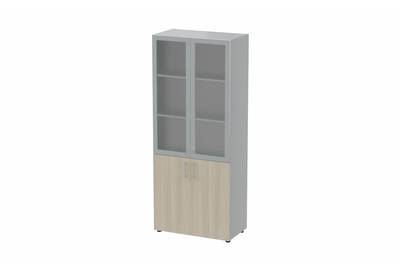 Офисный шкаф комбинированный с матовым стеклом в раме (без топа) Polo OMHS834L
