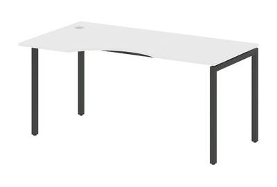 Письменный стол криволинейный левый на П-образном м/к Metal system quattro 40x40 40БП.СА-1 Л