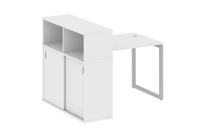 Письменный стол на О-образном м/к с опорным шкафом-купе Metal system quattro 40x40 40БО.РС-СШК-3.1