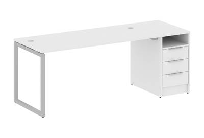 Письменный стол на О-образном м/к с опорной тумбой Metal system quattro 40x40 40БО.РС-СТП -1.4