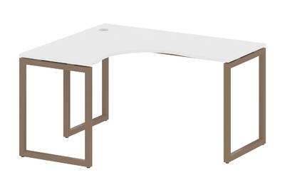 Письменный стол криволинейный левый на О-образном м/к Metal system quattro 40x40 40БО.СА-3 Л