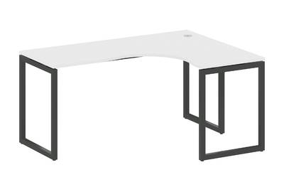 Письменный стол криволинейный правый на О-образном м/к Metal system quattro 40x40 40БО.СА-4 Пр