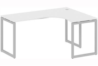 Письменный стол криволинейный правый на О-образном м/к Metal system quattro 40x40 40БО.СА-4 Пр