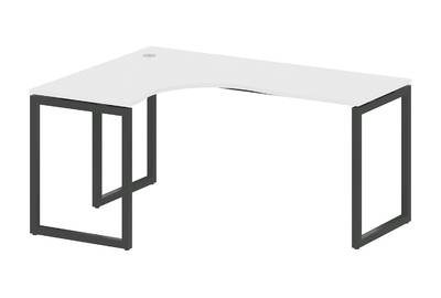 Письменный стол криволинейный левый на О-образном м/к Metal system quattro 40x40 40БО.СА-4 Л