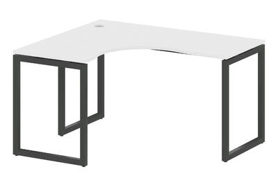 Письменный стол криволинейный левый на О-образном м/к Metal system quattro 40x40 40БО.СА-3 Л