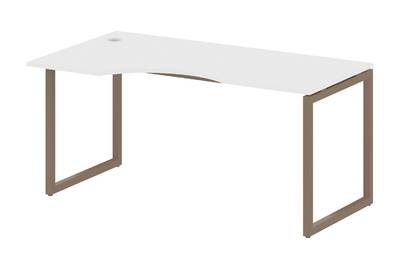 Письменный стол криволинейный левый на О-образном м/к Metal system quattro 40x40 40БО.СА-1 Л
