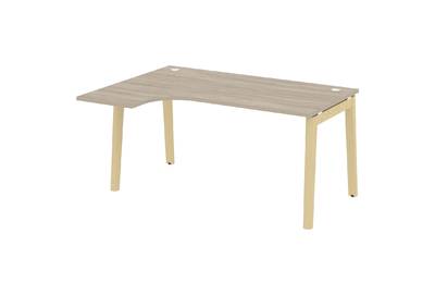Стол эргономичный левый на деревянных опорах Onix wood OW.SA-4(L)