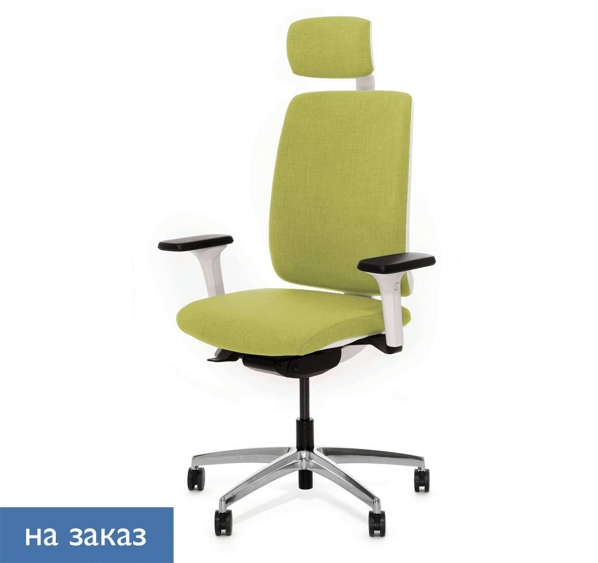 DION W Кресло,синх, 1D,подг,ал ЗЕЛЕНЫЙ/БЕЛЫЙ/АЛЮМ