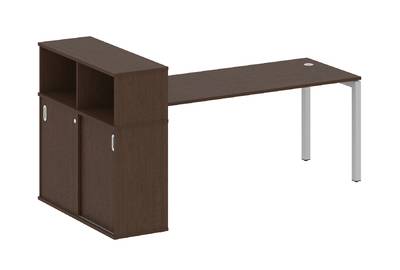 Письменный стол на П-образном м/к с опорным шкафом-купе Metal system quattro 50x50 50БП.РС-СШК-3.5