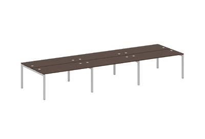 Бенч-стол на 6 раб.мест на П-образном м/к Metal system quattro 50x50 50БП.СМ-6.4